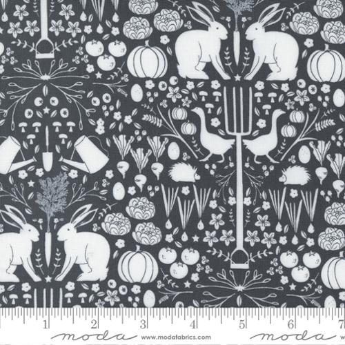 Midnight In Garden Charcoal (43122 13) by Sweetfire Road with Moda Fabrics