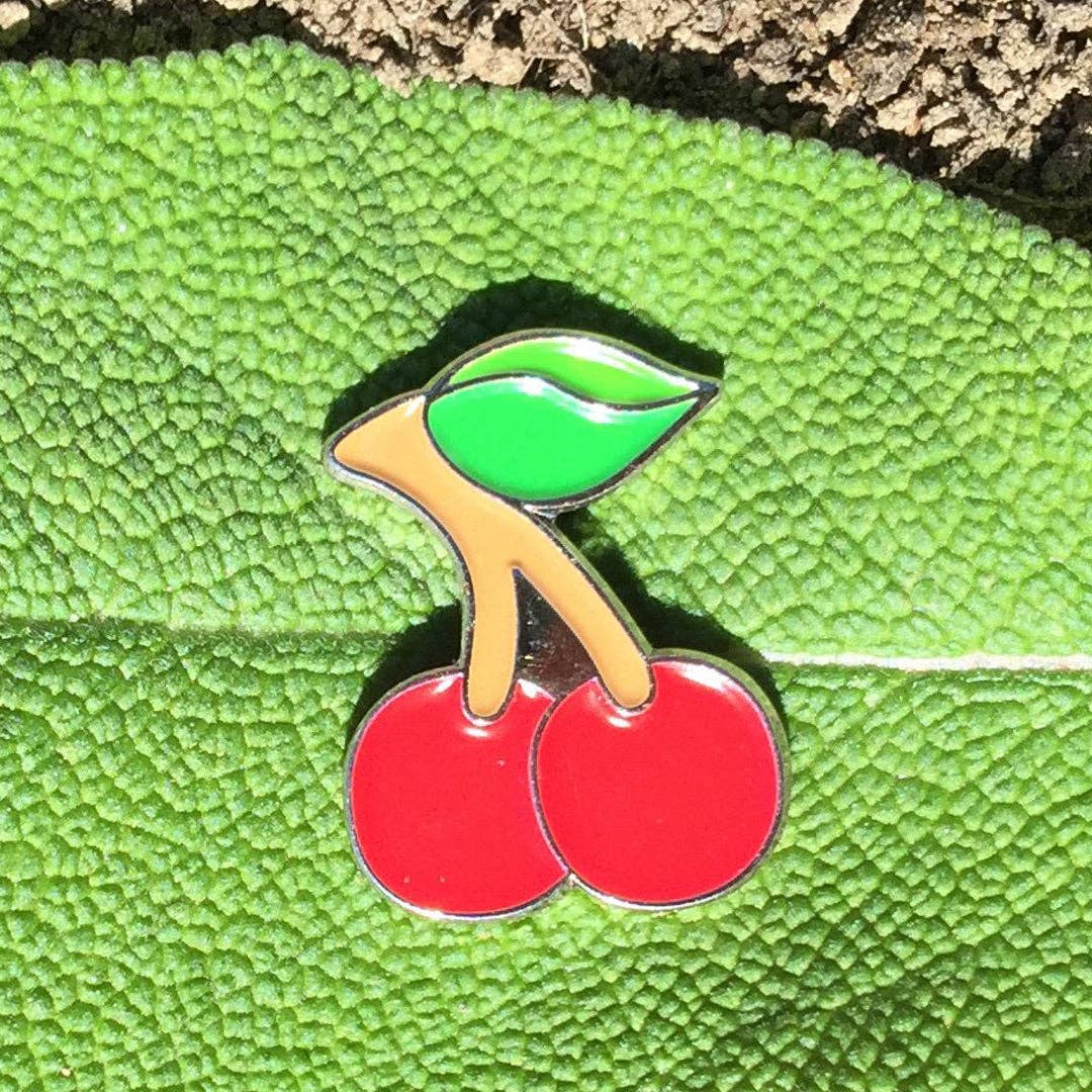 Cherry Mini Enamel Art Pin