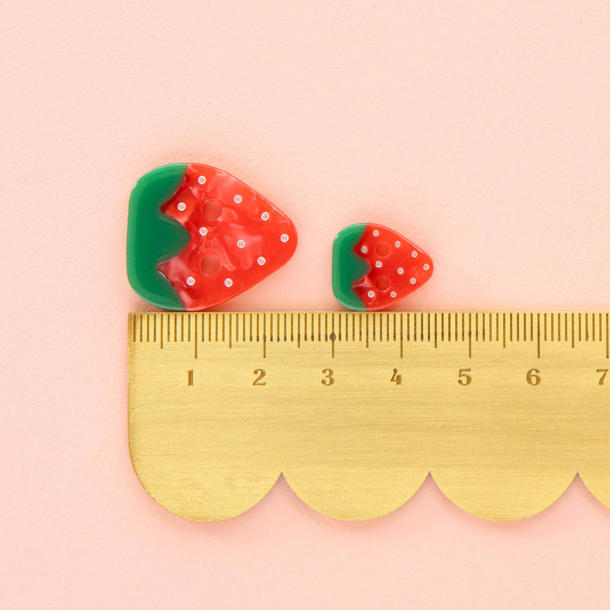 Strawberry Small 5/8" Buttons - Sarah Hearts