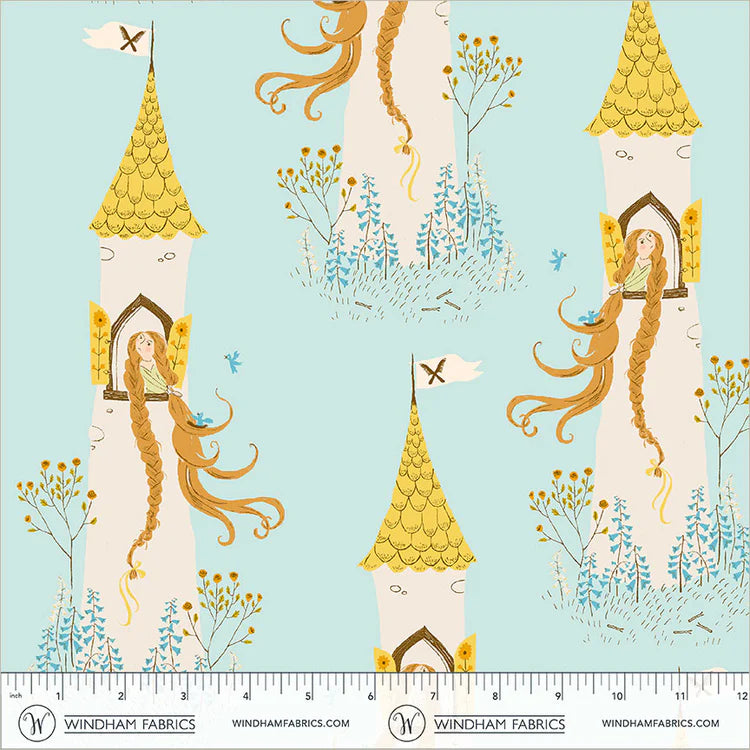 Heather Ross Favorites - Rapunzel in Aqua - Heather Ross