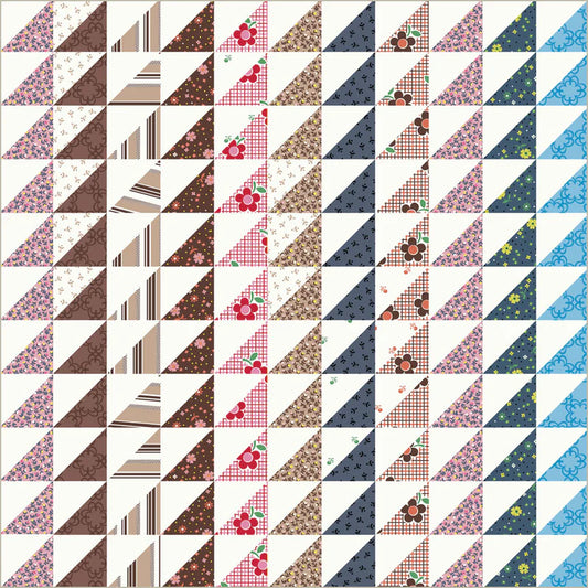 Made Easy - Triangle Stripe Cheater in Ivory - Denyse Schmidt
