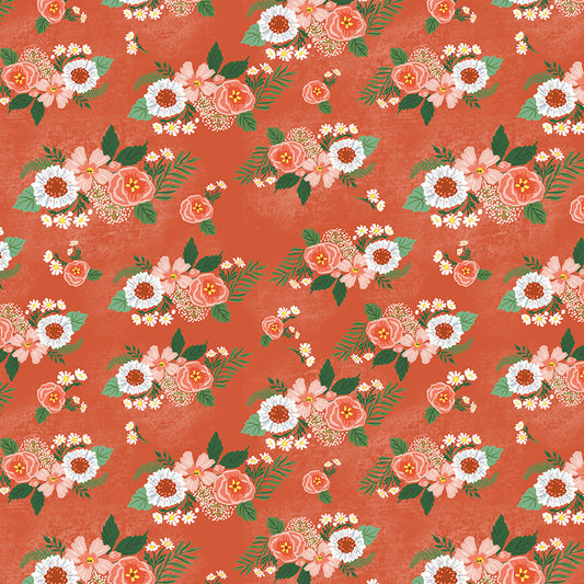 Villa Sol - Floral Bunches in Tomato - Monaluna