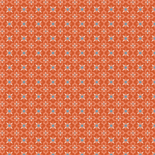 Villa Sol - Flower Tiles in Tomato - Monaluna