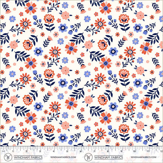 Folky Chicken - Folky Floral in Ivory - Natalie Briscoe