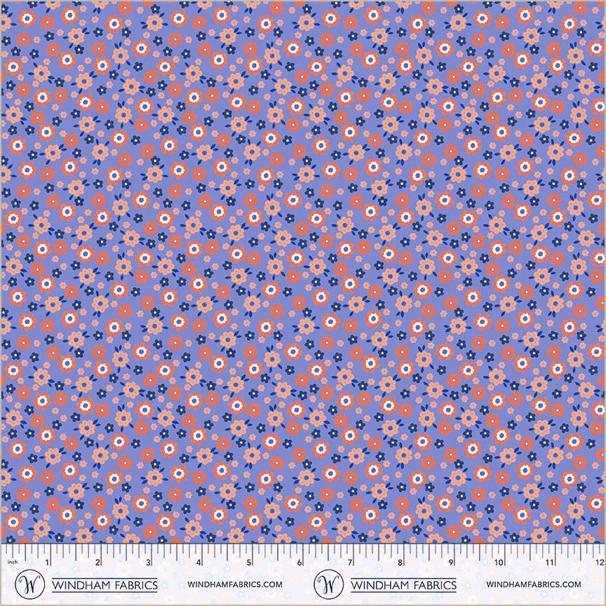 Folky Chicken - Mod Ditsy in Cobalt - Natalie Briscoe