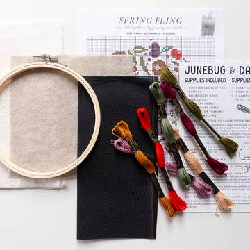 Spring Fling Cross-Stitch Kit - Junebug and Darlin