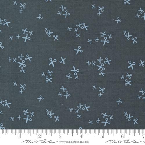 Bluish Scissors Charcoal (1824 18) by Zen Chic with Moda Fabrics
