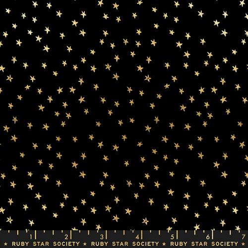 Starry Mini Starry Black Gold (RS4110 27M) by Alexia Abegg of Ruby Star Society with Moda Fabrics