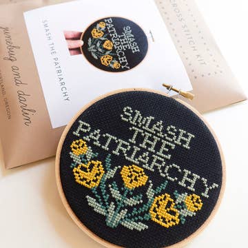 Smash the Patriarchy Cross-Stitch Kit - Junebug and Darlin