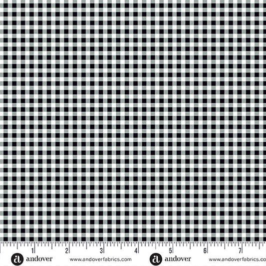 Ghostly Garden - Bitty Gingham in Black - KP Creates