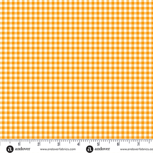 Ghostly Garden - Bitty Gingham in Orange - KP Creates