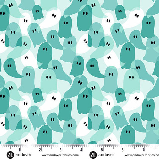 Ghostly Garden - Ghost Party Teal - KP Creates