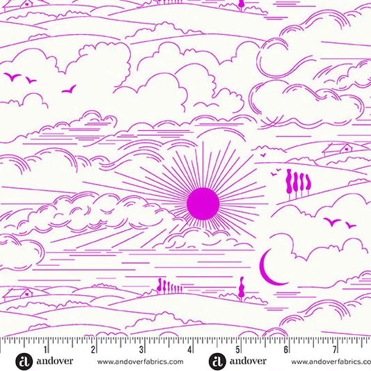 Sun Print Whisper - Dwell Magenta - Alison Glass