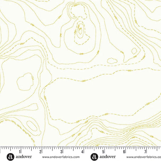 Sun Print Whisper - Topography Chartreuse - Alison Glass