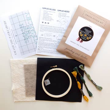 Smash the Patriarchy Cross-Stitch Kit - Junebug and Darlin