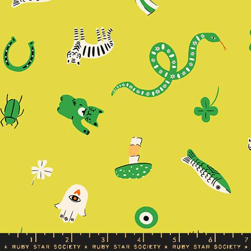 Ooh Lucky Lucky Citron (RS4113 12) by Alexia Abegg of Ruby Star Society with Moda Fabrics