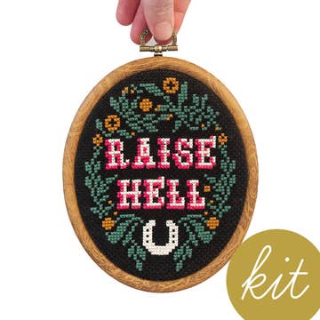 Raise Hell Cross-Stitch Kit - Junebug and Darlin