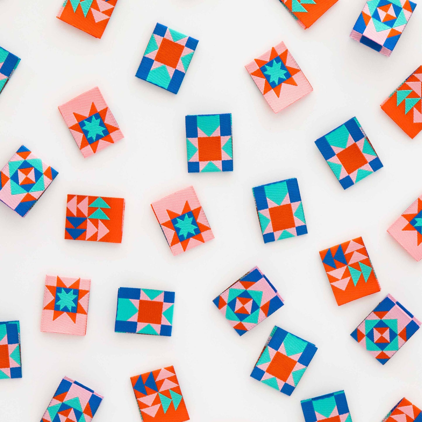 Summer Vibes Quilt Block Multipack Woven  - Sarah HeartsSewing Labels