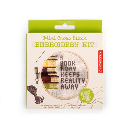 Reality Tonic Mini Cross-Stitch Kit - Kikkerland