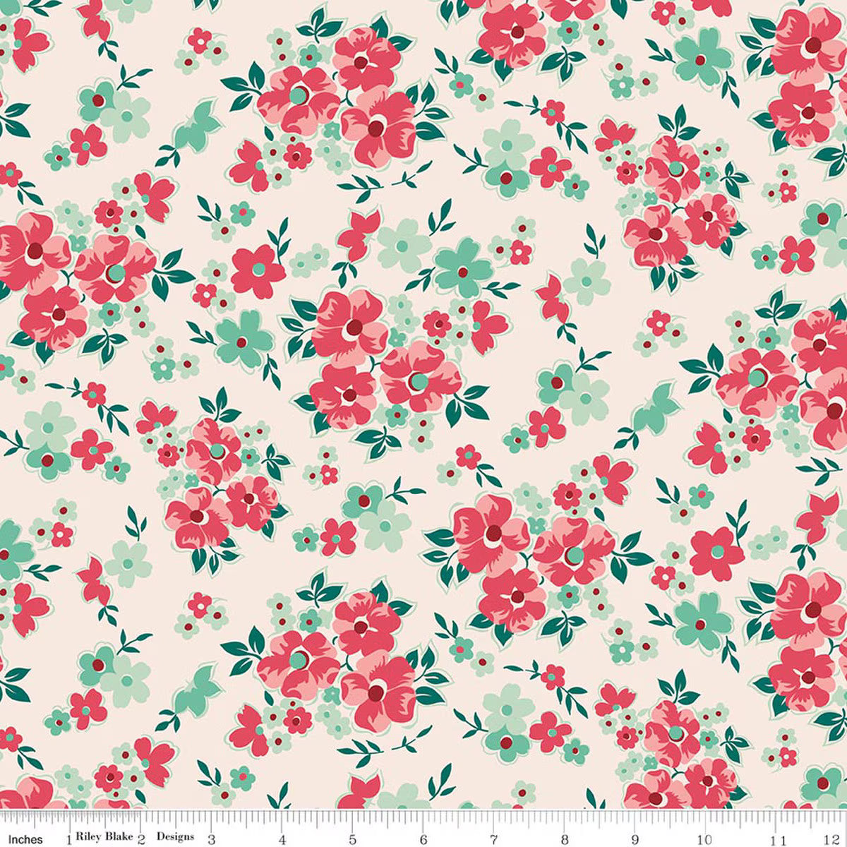 Berry & Sage - Floral in Latte - Lori Holt