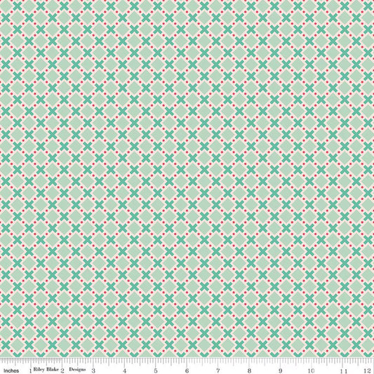Berry & Sage - Criss Cross in Sage - Lori Holt