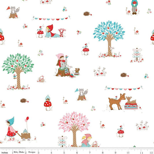 Whimsical Woodland - Main White - Tasha Noel