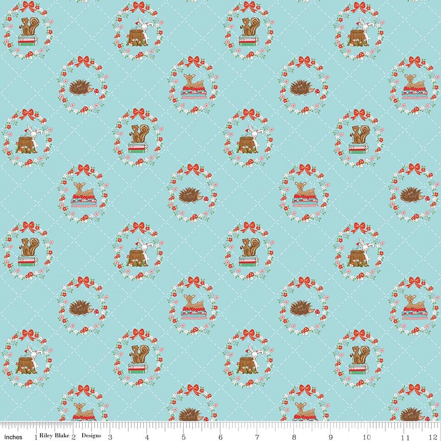 Whimsical Woodland - Animals Aqua - Tasha Noel