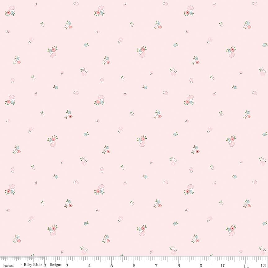 Whimsical Woodland - Mushrooms Pink - Tasha Noel