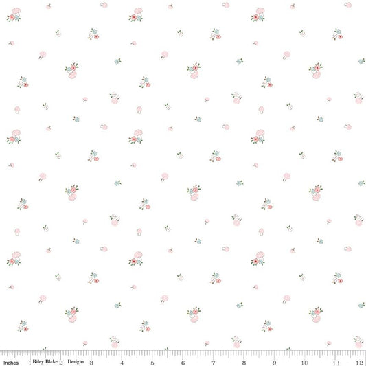 Whimsical Woodland - Mushrooms White - Tasha Noel