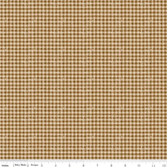 Gingerbread - Sugar Gingham in Gingersnap - J. Wecker Frisch