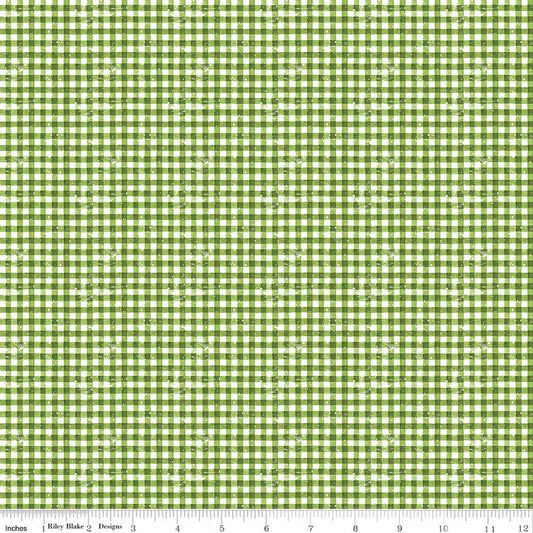 Gingerbread - Sugar Gingham in Green - J. Wecker Frisch
