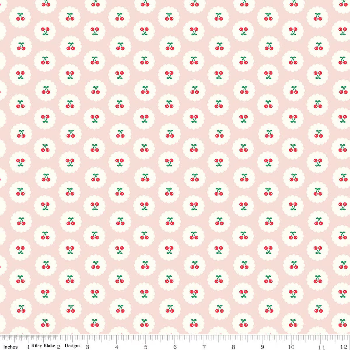 Cotton Nook - Cherries in Pink - Minki Kim