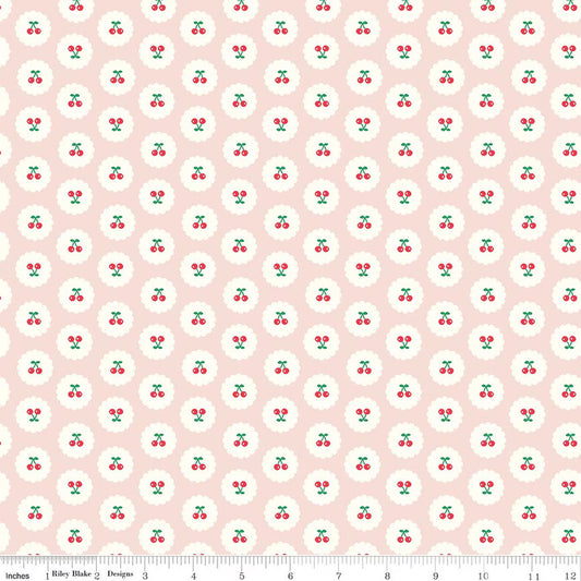 Cotton Nook - Cherries in Pink - Minki Kim