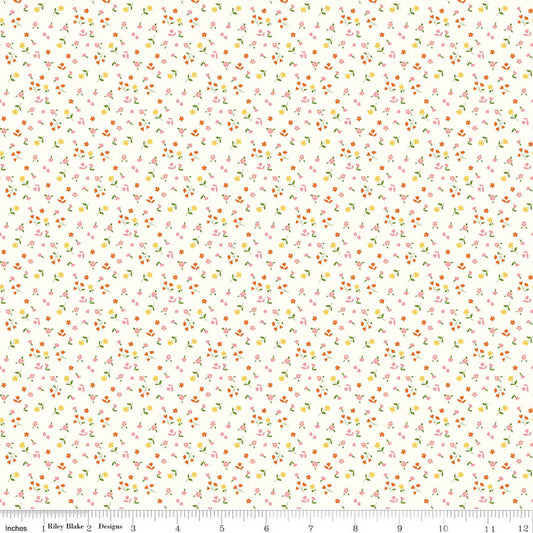 Cotton Nook - Flowers in Vintage White - Minki Kim