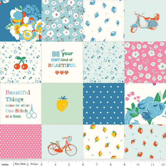 Cotton Nook - Patchwork in Blue - Minki Kim