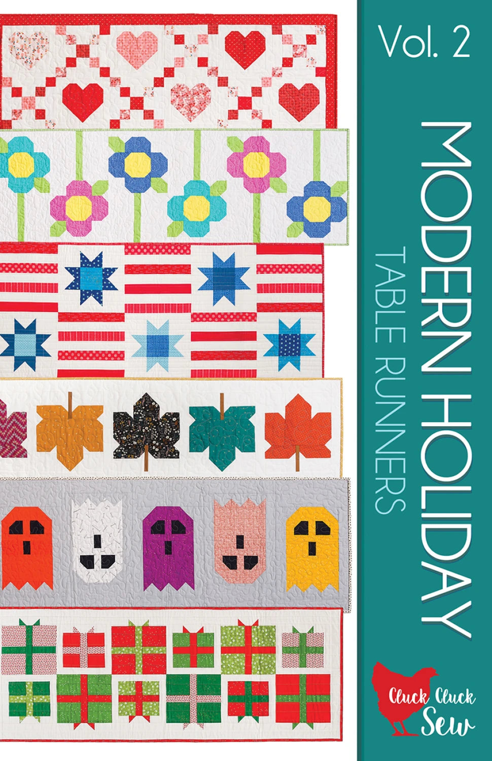 Modern Holiday Table Runners Vol. 2 by Cluck Cluck Sew