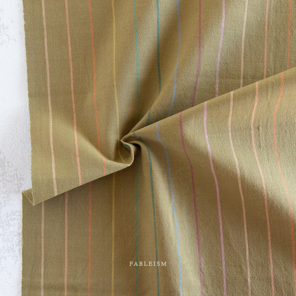 Skinny Stripe in Clover - Fableism Supply Co Lucky Loom