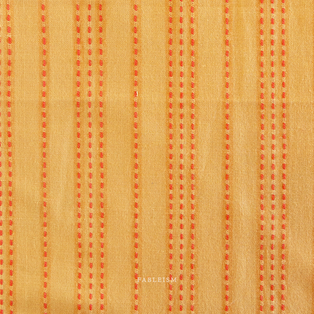 Stitch Stripe in Turmeric - Fableism Supply Co’s Lucky Loom