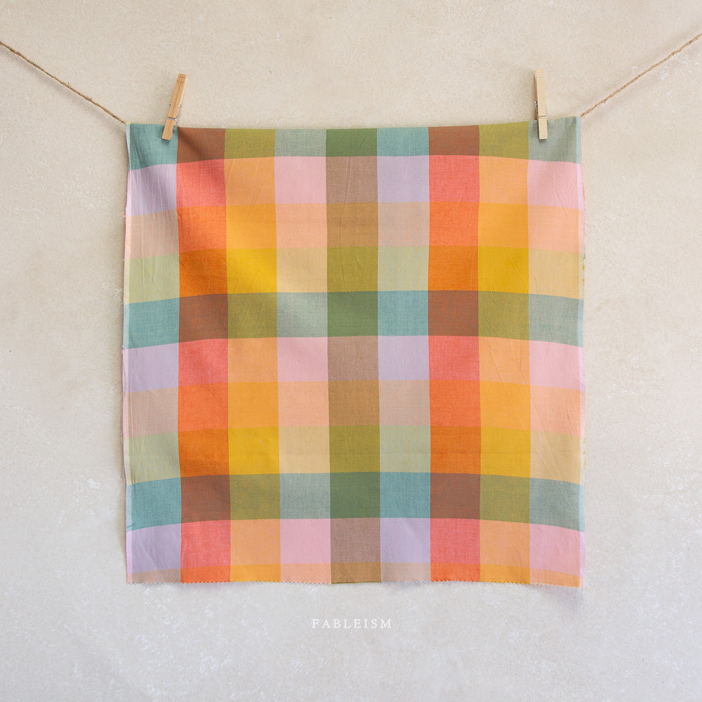 Lumiére - Wide Happy Checkers in Bloom - Fableism Supply Co.