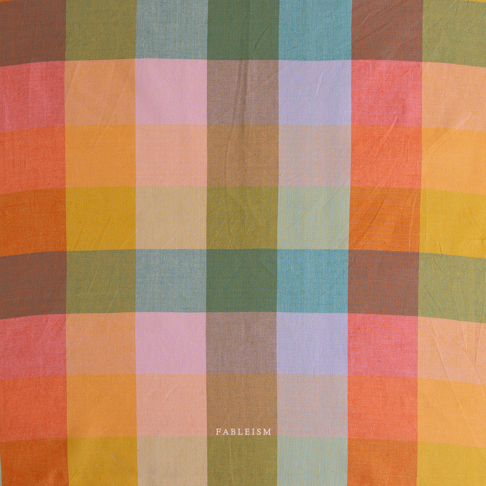 Lumiére - Wide Happy Checkers in Bloom - Fableism Supply Co.