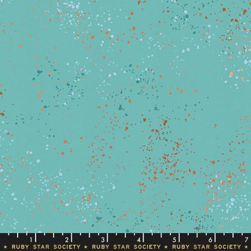 Speckled Metallic Turquoise (RS5027 72M) by Rashida Coleman-Hale of Ruby Star Society with Moda Fabrics