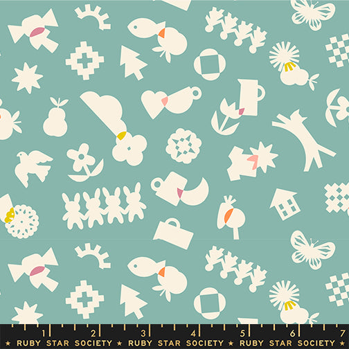 Paper Cuts 2 - All Goods Novelty Shapes Icons Ephemera in Water - Ruby Star
