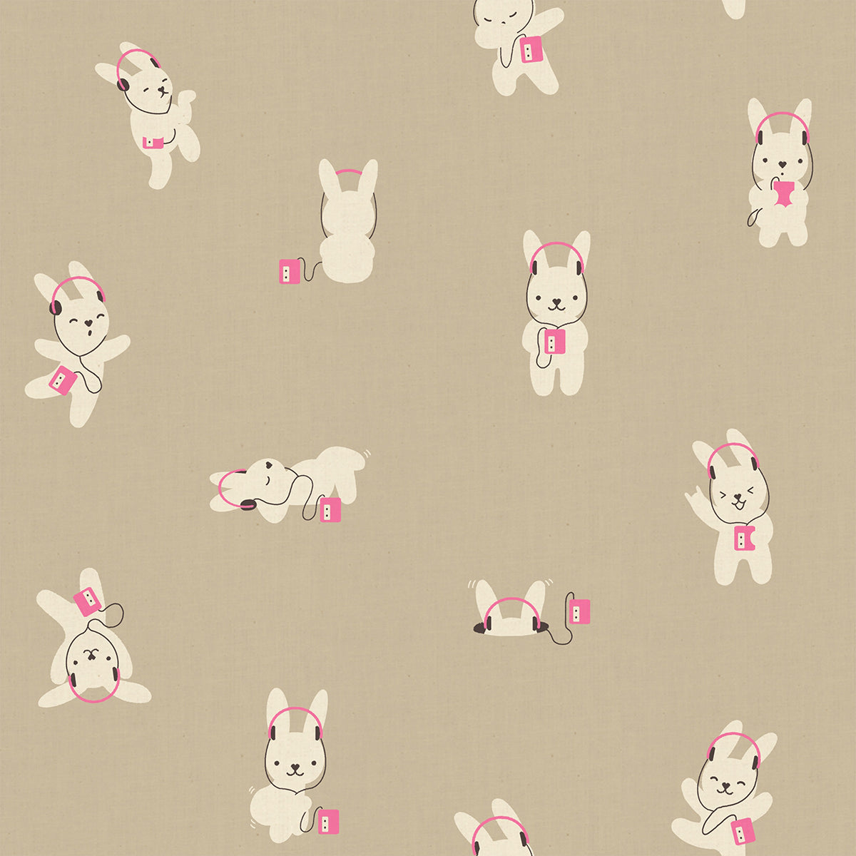 Lofi Linens - Rabbeats in Khaki - Rashida Coleman Hale