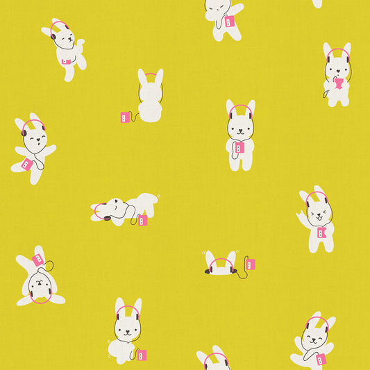 Lofi Linens - Rabbeats in Citron -  Rashida Coleman Hale