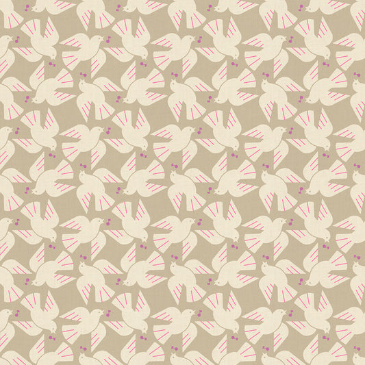 Lofi Linens - Flock Yeah in Khaki - Rashida Coleman Hale