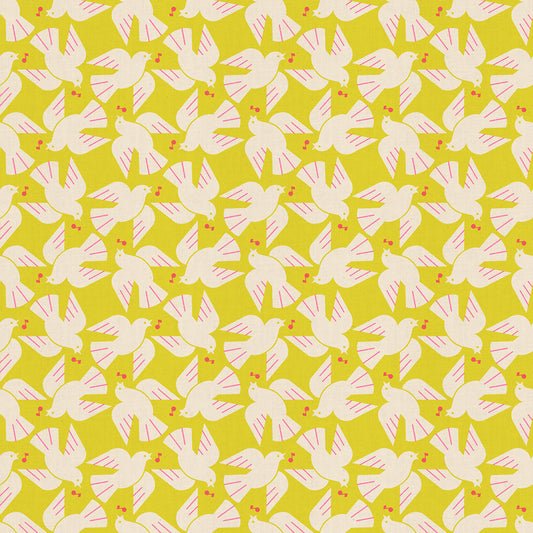 Lofi Linens - Flock Yeah in Citron - Rashida Coleman Hale