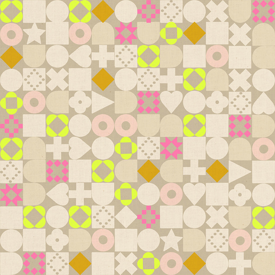 Lofi Linens - Blocked in Khaki - Rashida Coleman Hale