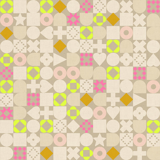 Lofi Linens - Blocked in Khaki - Rashida Coleman Hale