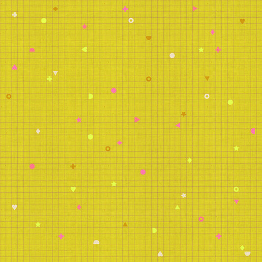 Lofi Linens - Power Grid in Citron - Rashida Coleman Hale
