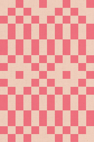 Lofi Linens - Bitmapped in Coral - Rashida Coleman Hale
